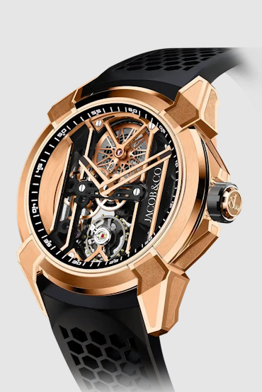 Fake Jacob & Co Epic x skeleton ROSE GOLD EX113.43.AB.AA.A watch